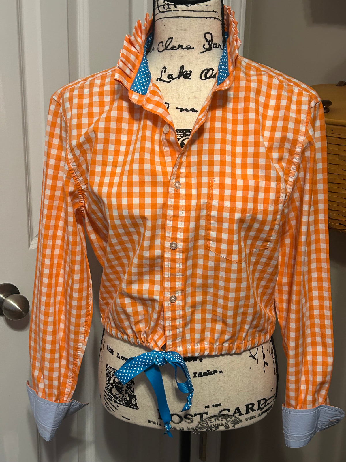 Ladies Up-cycled Men's Shirt Size Small